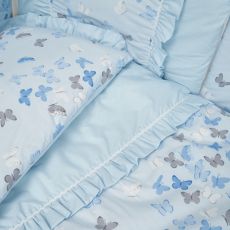 Постільний комплект 7 ел Twins Romantic Spring collection 4027-TRS-04, Butterfly blue
